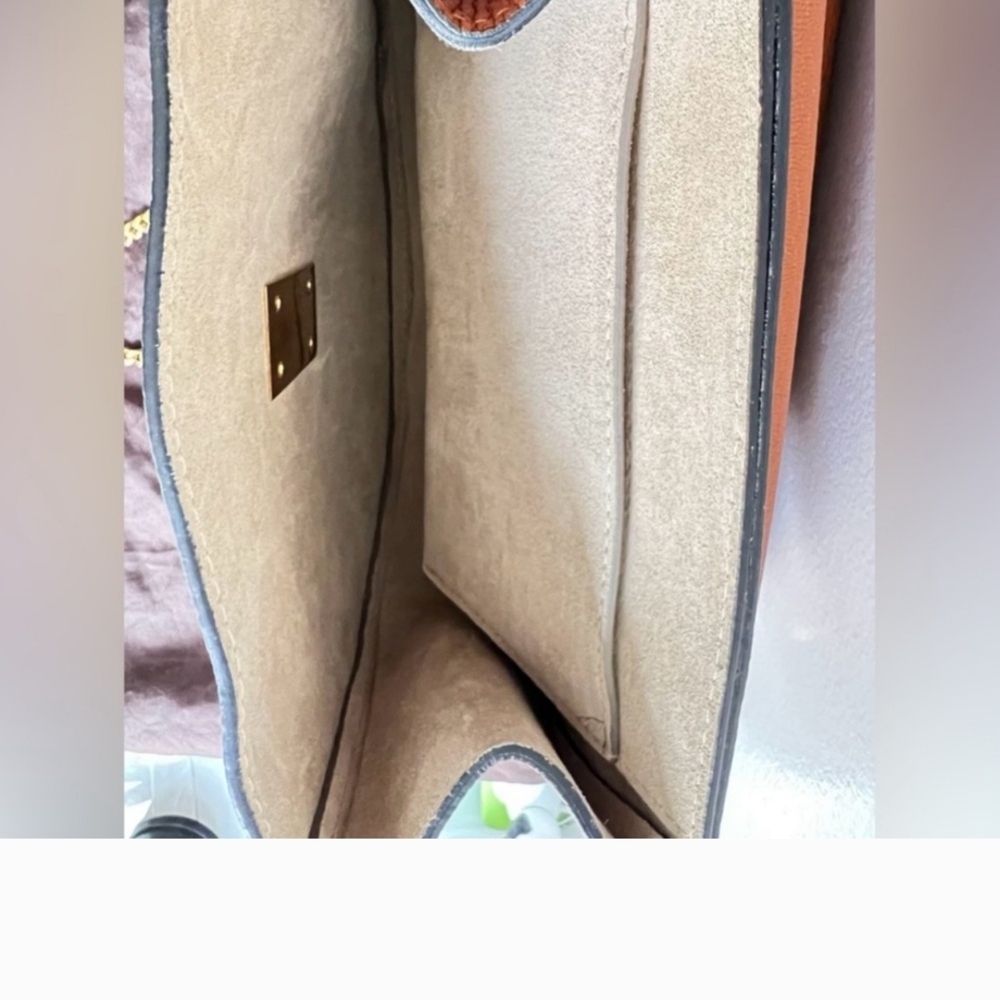 Authentic Drew Chloe Tan Leather Shoulder Bag - Picture 3 of 8